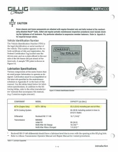 1997 Americian Dream Web site page oil change Gillig specs