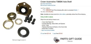 Crown Bearing Seal Kit